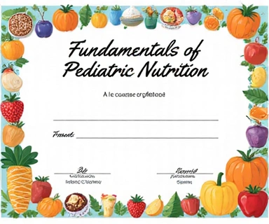 Certificate for Pediatric Nutrition Course